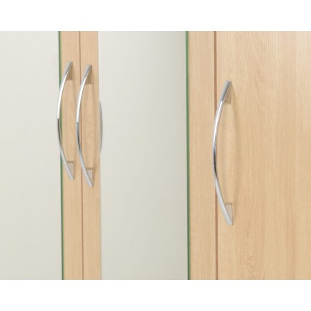 Nevada 3 Door 2 Drawer Mirrored Wardrobe | Furnisho