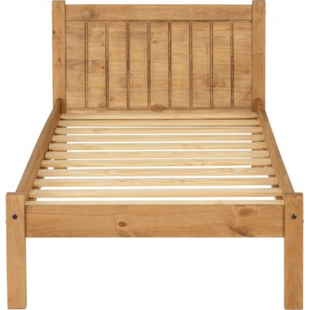 Maya  Wooden Distressed Waxed Pine Bed Frame | Furnisho