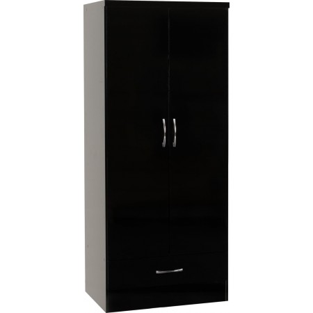 Nevada 2 Door 1 Drawer Wardrobe | Furnisho