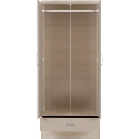 Nevada 2 Door 1 Drawer Wardrobe | Furnisho