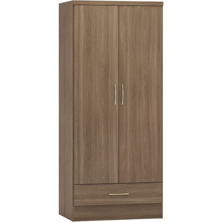 Nevada 2 Door 1 Drawer Wardrobe | Furnisho