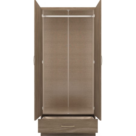 Nevada 2 Door 1 Drawer Wardrobe | Furnisho
