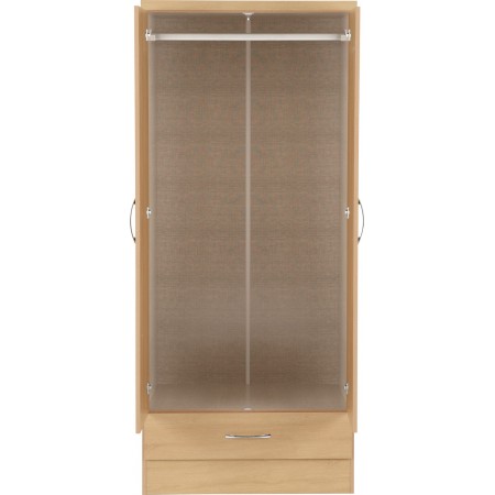 Nevada 2 Door 1 Drawer Wardrobe | Furnisho