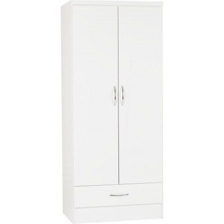 Nevada 2 Door 1 Drawer Wardrobe | Furnisho