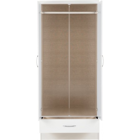 Nevada 2 Door 1 Drawer Wardrobe | Furnisho