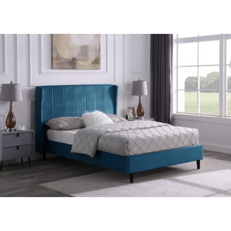 Amelia Velvet Fabric Bed | Furnisho