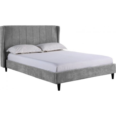 Amelia Fabric Bed Dark Grey | Furnisho