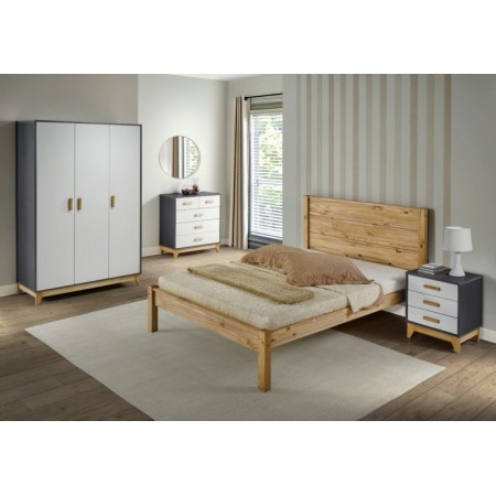 Barton Wooden Bed Frame Waxed Pine | Furnisho