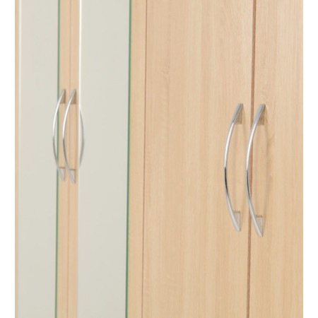 Nevada 6 Door 2 Drawers Wardrobe with Mirrors | Furnisho