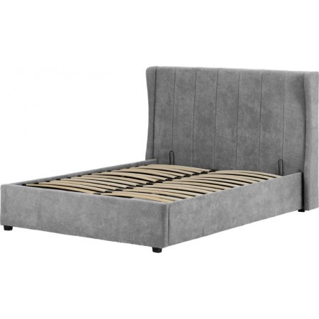 Amelia Storage Bed With Fabric Dark Grey | Furnisho
