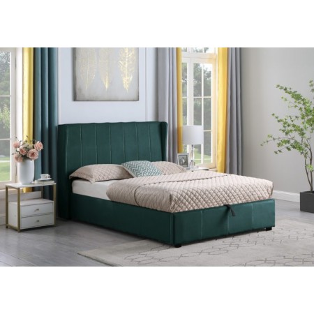 Amelia Storage Bed With Velvet Fabric | Furnisho
