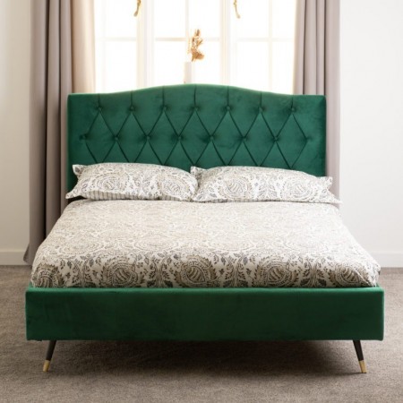 Freya Velvet Fabric Bed | Furnisho