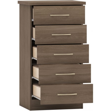 Nevada 5 Drawer Narrow Chest | Furnisho