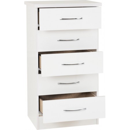 Nevada 5 Drawer Narrow Chest | Furnisho